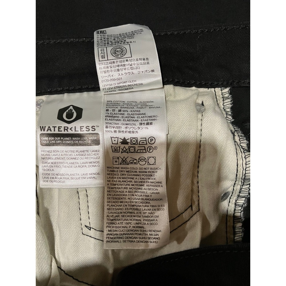 Levis 559 Denim Shorts Men 36 Black Jorts Grunge Street Gorpcore y2k Skater - Picture 10 of 14